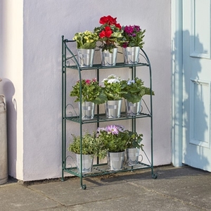Support de plante en métal galvanisé fait main de qualité supérieure DECORHAAT, design moderne, fabrication indienne, pour jardin - Product Image 6