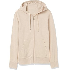 Sweat à capuche personnalisé unisexe 100% coton French Terry Factory Zip pour perles 3D broderie doublée hommes femmes hiver surdimensionné - Product Image 5