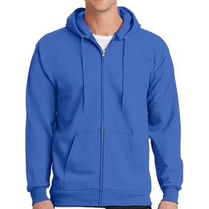 Sweat à capuche d'hiver d'usine OEM broderie personnalisée XS taille fermeture à glissière coton biologique manches longues imprimé uni Sweat à capuche pour hommes bouffant - Product Image 1