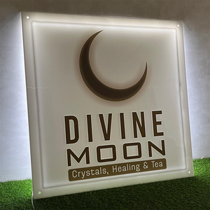 Yüksek kaliteli kare özel arkadan aydınlatmalı akrilik burcu Salon dekor burcu resepsiyon ofis logosu işareti - Product Image 1