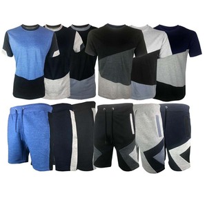 Venta al por mayor de verano nuevos hombres Casual pantalones cortos conjuntos de manga corta Camiseta pantalones cortos sólido chándal conjunto de ropa de hombre de talla grande conjunto de 2 piezas - Product Image 5