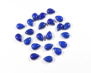 Grado AAA 3x5mm forma de pera lapislázuli Natural calibrado azul liso parte posterior plana cabujón mejor precio Vivaaz gemas sueltas al por mayor - Product Image 1