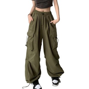 New Custom Woman Workout Jogger Multi-Pocket <b>Oversized</b> <b>Cargo</b> <b>Pants</b> Women Quick Dry Casual 100% Cotton Trousers - Product Image 2