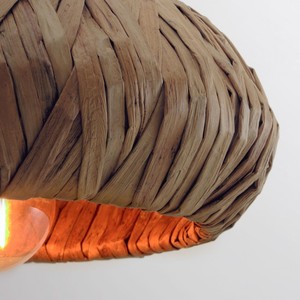 Scandinvian Thiết Kế Handwoven Hình Chữ Nhật Đèn Bóng Râm <span class=keywords><strong>Loose</strong></span> Weave Nước Hyacinth Rơm Thanh Lịch Dệt Treo Cho Nội Thất Bán Buôn - Product Image 5