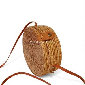 Sac à bandoulière en rotin, fibre naturelle, tissé à la main, accessoire de mode pour les vacances, en provenance du Vietnam - Product Image 4