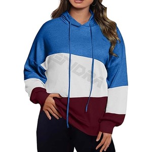 Sudadera con capucha cómoda de talla grande para mujer, ropa deportiva de moda para cualquier ocasión, cordones de invierno, técnica lavada bordada - Product Image 1