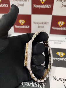 Lujo mejor precio alta calidad movimiento automático mecánico Acero inoxidable DEF VVS Moissanite diamante Iced Out reloj para hombres - Product Image 6