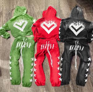 Survêtement unisexe poids lourd personnalisé lavage à l'acide soleil fané survêtement Streetwear sérigraphie pantalons de survêtement et ensemble à capuche pour hommes - Product Image 2