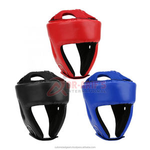 Casco de cuero PU MMA negro L/XL para boxeo, kickboxing, combate y artes marciales protectores de cabeza de boxeo - Product Image 5
