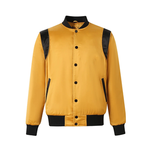 Pour Alpha or noir Bomber veste pour femmes hommes brodé décontracté sororité fraternité veste solide soie non tissé pour le printemps - Product Image 1