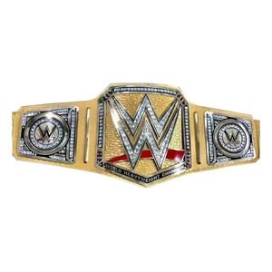 เข็มขัดแชมป์มวยปล้ำ WWE แบบสั่งทำพิเศษ ผลิตที่เมืองเซียลกอต ประเทศปากีสถาน แผ่นสังกะสีหนา 4 มม. สายหนัง เข็มขัดแชมป์โลกเฮฟวี่เวท รอนเพ็กซ์ - Product Image 5