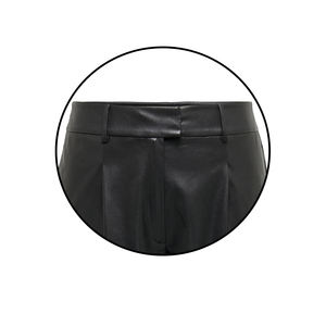 New Wholesale Best Selling Custom Style New High Waist Casual <b>Leather</b> <b>Shorts</b> for <b>Men</b> Wide Leg <b>Shorts</b> - Product Image 6