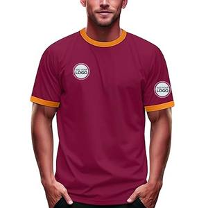 Bella Canvas 3055C Bella + Canvas Men's Jersey Short <b>Sleeve</b> Ringer T Shirts - Product Image 4