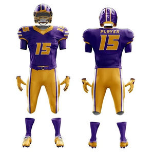 Maillot de football américain à manches courtes, tissu léger et respirant, vêtements d'entraînement athlétique, contrôle de l'humidité, ensembles durables - Product Image 1