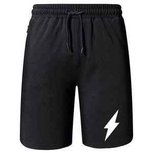 Pantalones cortos de algodón de cintura media para hombre con logotipo personalizado, pantalones cortos transpirables para gimnasio, Fitness, correr, estilo informal, decoración de bolsillo, tela de lona - Product Image 1