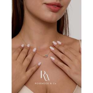 Collana con Ciondolo Luna Retrò in Oro con Conchiglia di Abalone Blu, Gemma Autentica, Charm Celestiale, Collana Placcata Oro Regalo - Product Image 1