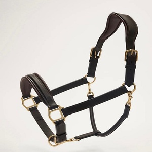 Original Saddle Leather Horse <b>Halter</b> Custom Made Full Adjustable Padded Leather Horse Racing <b>Halter</b> and Horse Accessories - Product Image 1