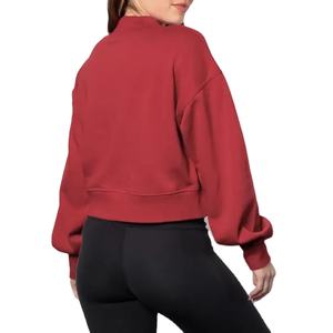 Sweat-shirts actifs pour femmes, poids lourd, broderie personnalisée, col montant, logo sur le devant, 100% coton, respirant, écologique, tous par BS 2026 - Product Image 5