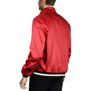 Nueva colección, gran oferta, precio barato, chaquetas universitarias de satén para hombre con logotipo personalizado, chaqueta universitaria de satén con cuello vuelto para hombre - Product Image 2