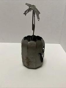 Metal Spider <b>Candle</b> Holder With <b>Skull</b> Cutout Design Halloween Table Decor Durable Iron Construction For Spooky Festive Ambience - Product Image 5