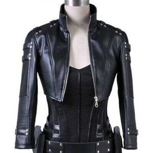 Top court pour femmes, vestes courtes en cuir, nouveau modèle personnalisé, cuir véritable respirant, hauts courts pour femmes - Product Image 1