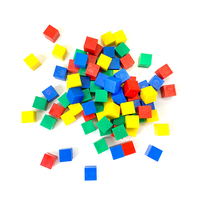 PLOMA 100 Pièces Compteurs Mathématiques en Plastique Non Toxique de 2 cm avec Boîte de Rangement (4 Couleurs) pour Enfants de 2 à 7 Ans Unisexe Avertissement Petites Pièces
