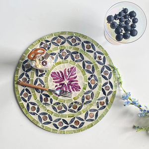 Kitchen Collection <b>Place</b> <b>Mats</b> for Dining <b>Table</b> <b>Table</b> <b>Mats</b> Inlay Mother of Pearl Base MDF Easy to Clean - Product Image 3