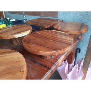 Luxury Single Tear Round Shape Wood Cake Stand with Print for Birthday Parties Weddings and Kitchen Display Quality Cake <b>Tools</b> - Product Image 6