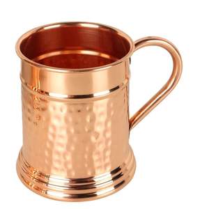 Ensemble de 6 mugs en cuivre isolés - Mugs en métal élégants finition or rose - Mugs à cocktail réutilisables écologiques - Accessoires de bar - Product Image 6