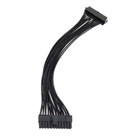 Cable de extensión ATX, placa base ATX 24 pines macho a 24 pines hembra Cable de extensión de fuente de alimentación para PC interna PSU Power