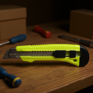 Cuchillo Multiusos con Hoja Amarilla Neón de 18 mm, Mango de Plástico de 155 mm, 1 Unidad por Caja - Product Image 3