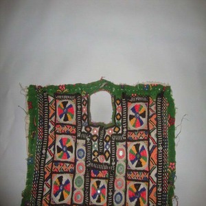 Baloch Vintage Tribal Banjara Ne Yoke Embroidery <b>Mirror</b> Work Applique Patch Casual Autumn Cotton Short Sleeve Wedding Ethnic - Product Image 2