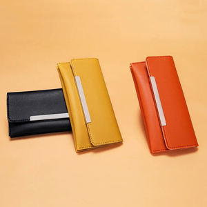 100% cuero de piel de vaca de gran capacidad de alta calidad al por mayor peso ligero mujeres Cartera de cuero embragues - Product Image 4