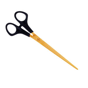 กรรไกรกรูมมิ่งผมสีที่กําหนดเองใบมีดตรงโลหะเหล็กกรรไกรตัดผมสุนัขพร้อมที่จับพลาสติก - Product Image 4