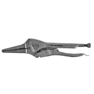 Pince à bec effilé à verrouillage, robuste, précision, acier inoxydable, bec effilé long et fin pour une prise en main sécurisée, serrage, utilisation en soins vétérinaires - Product Image 1