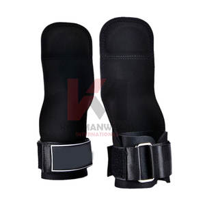 Guantes de gimnasio de cuero de primera calidad, correas de muñeca, empuñaduras de levantamiento de pesas de alta resistencia para levantamiento de peso muerto, pull Ups y soporte de entrenamiento - Product Image 1