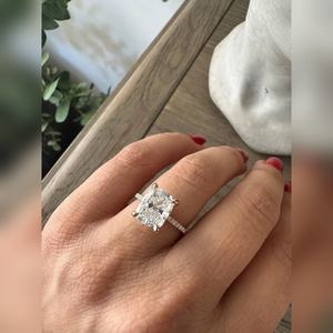 Anillo de Diamante de Laboratorio con Corte Cojín de 3.00 Quilates, VVS2 VVS1, para Compromiso, para Ella, Precio de Fábrica, Proveedor Mayorista - Product Image 6