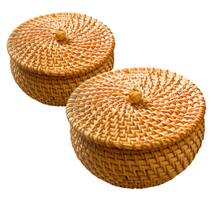 Encantadora cesta de almacenamiento, cesta de ratán con tapa, perfecta para organizar tu oficina en casa - Product Image 2