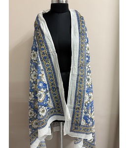 2025 Casual comodidad algodón mano bloque estampado Sarong Wrap chal mujeres fácil ajuste transpirable ligero cálido climas frente al mar - Product Image 4