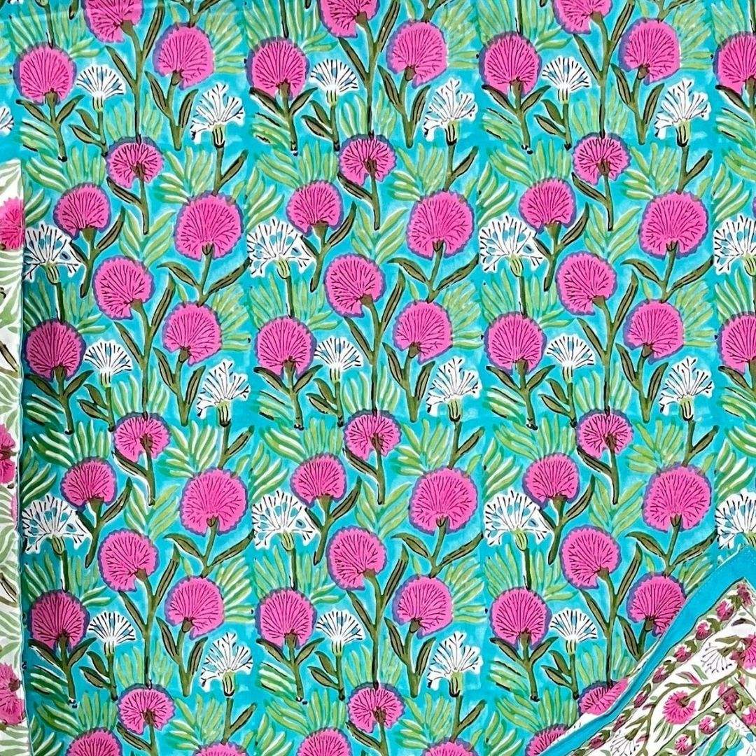 Turquoise Blue & Pink