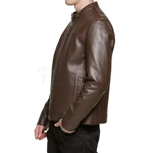 100% Leather Causal Look <b>jacket</b> for men men's <b>jackets</b> New Style Vintage New Design Breathable Solid Color Leather <b>Jacket</b> Men's - Product Image 2