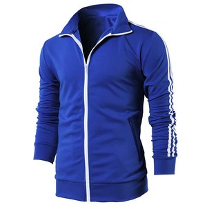 Chaqueta transpirable con cremallera frontal de Spandex de poliéster 2025 a prueba de viento agradable a la piel con cuello levantado para chaquetas de hombre - Product Image 3