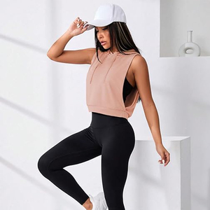Gym Wear Women's Sleeveless Workout Crop Tank <b>Top</b> Open Side Shirt for Athletic Exercise Running <b>Tops</b> - Product Image 3