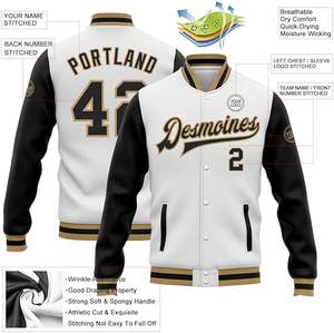 Logo de club sur mesure Nom de l'équipe Nom et numéro du joueur Veste respirante pour hommes Veste de baseball universitaire pour hommes - Product Image 2