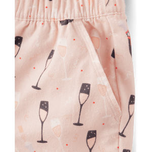 Pantalones Cortos de Pijama de Franela 100% Algodón de Lujo para Mujer de Childrens Place, Logotipo Personalizado, Cintura Elástica, Transpirables, Estampado Térmico - Product Image 2