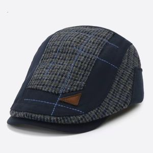 Nouveau gros unisexe Vintage béret chapeau pour hommes automne hiver gavroche casquette Patchwork pointe chaud rétro boulanger garçon peintre casquettes - Product Image 1