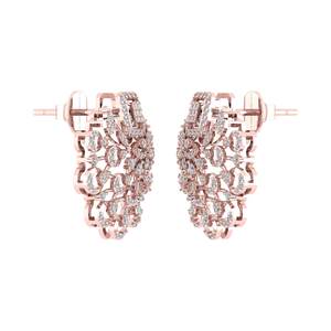 Pendientes de moissanita para mujer chapados en oro y plata clásicos y modernos que agregan brillo a cualquier atuendo - Product Image 1