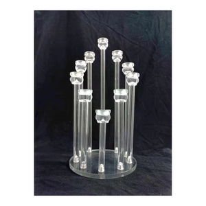 MHQ-2476 meilleur prix usine directe Unique cristal bras candélabres acrylique Table de mariage bougeoir décorations pour la maison - Product Image 1