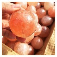 Boule de massage déodorante en sel de l'Himalaya naturel poli, sculptée en opale, par Anwar Enterprises (OEM)