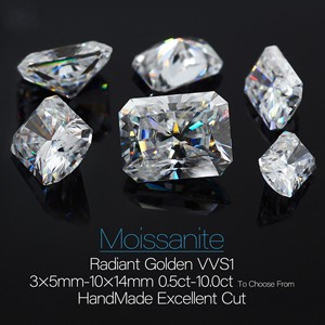IGI Certified Radiant Cut White VVS <b>Moissanite</b> Diamond Custom Shape Stone 3mm-12mm D Color 1ct <b>Loose</b> Diamond for Sale - Product Image 5